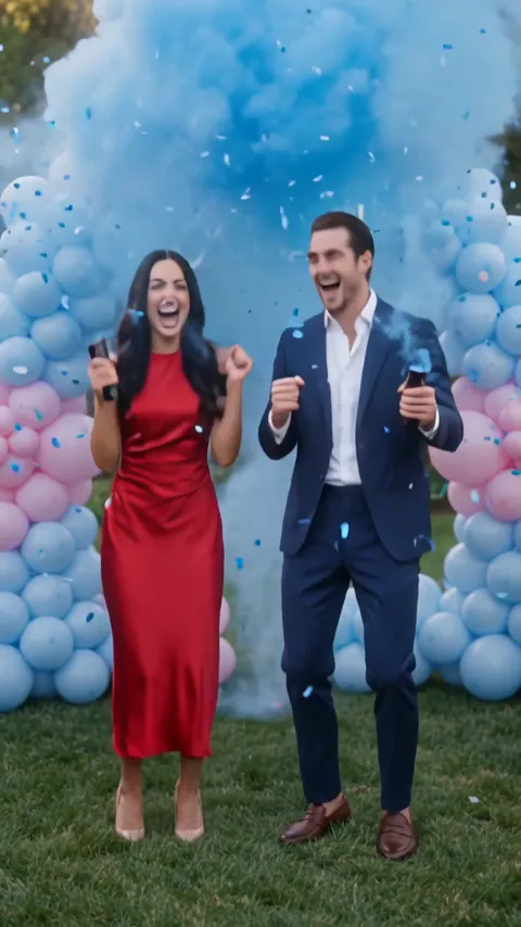 AI Gender Reveal Video · Blue
