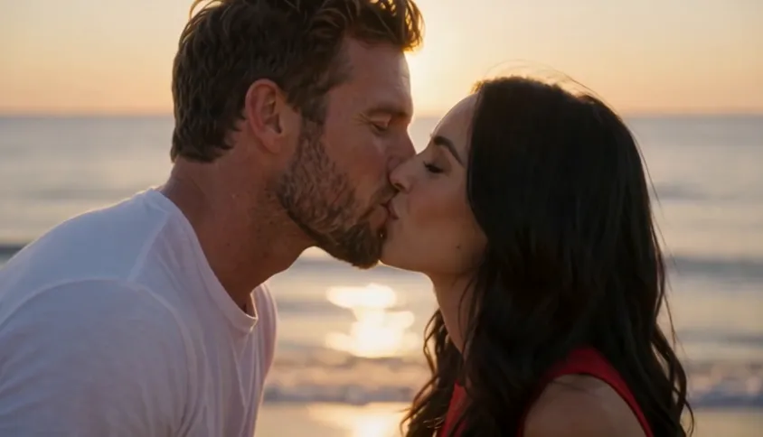 AI Kissing Video · Sunset by the Sea