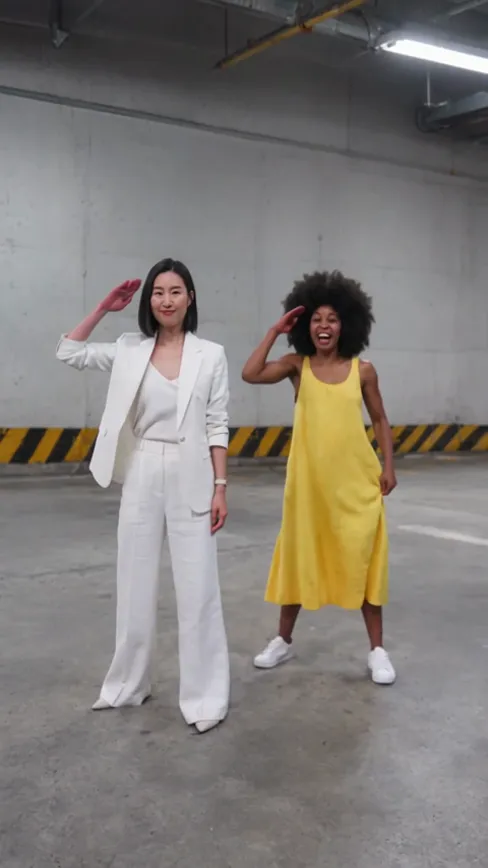 ILLIT You're Under Arrest AI Dance · Parking Garage