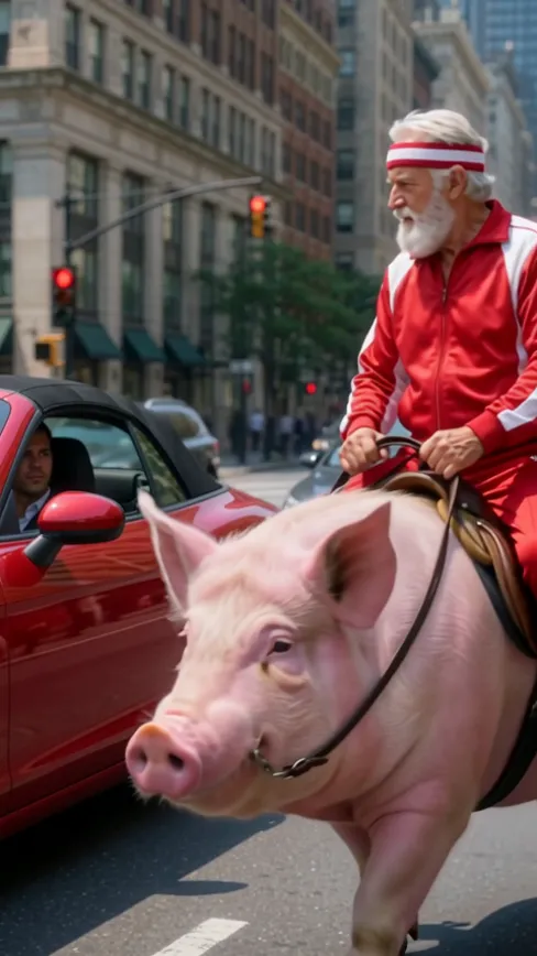 Pig Riding AI · City Street