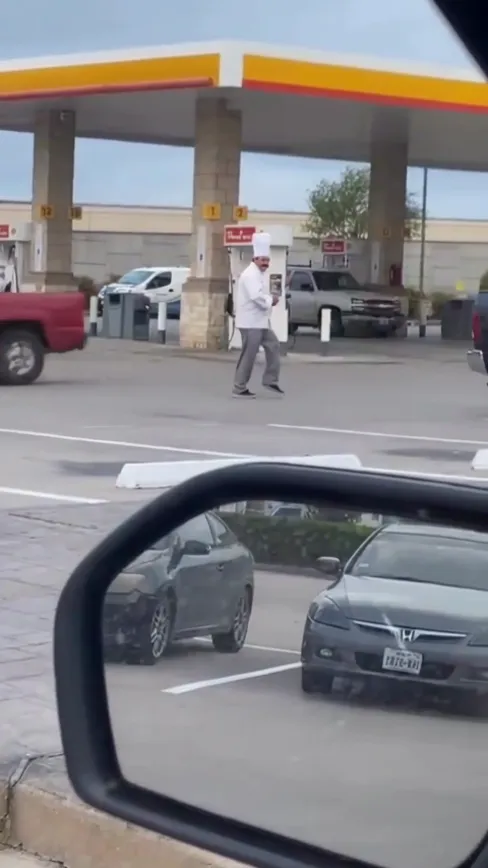 Pink Panther Walk AI · Gas Station