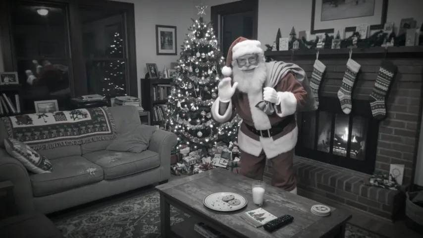 Santa Caught on Camera AI · Night Cam