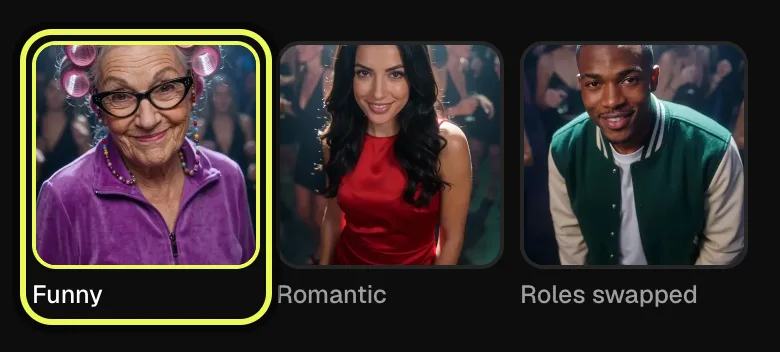 Step 3: Funny selected among the three crowd trend styles