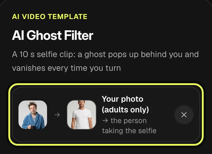 Step 2: the photo slot with the uploaded photo, highlighted
