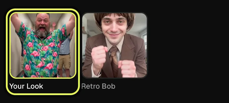 Step 2: Your Look selected in the Toc Toc style choices